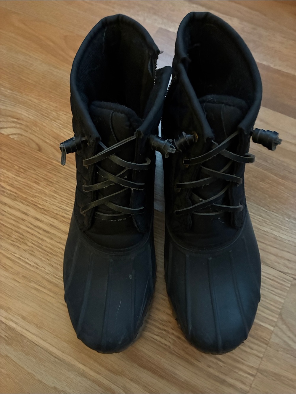 Nautica Black Quilted Winter Ankle Boots